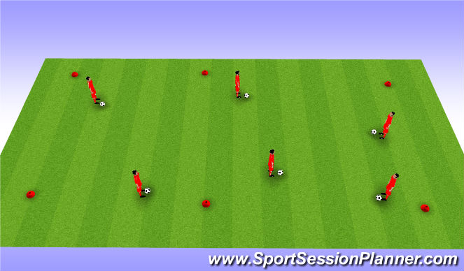 Football/Soccer Session Plan Drill (Colour): Technique