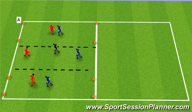 Football/Soccer Session Plan Drill (Colour): Switching Play