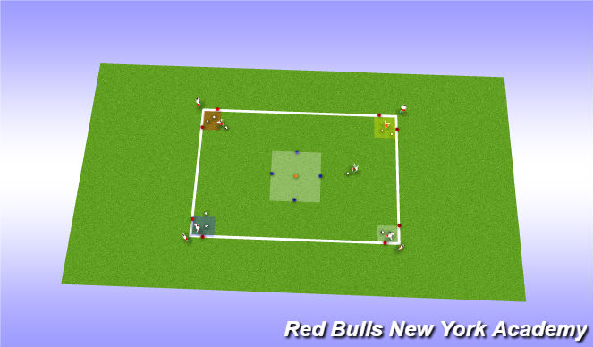 Football/Soccer Session Plan Drill (Colour): Opposed