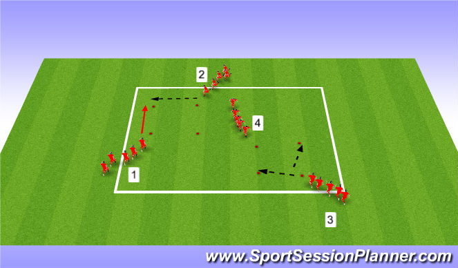 Football/Soccer Session Plan Drill (Colour): Competitive Running