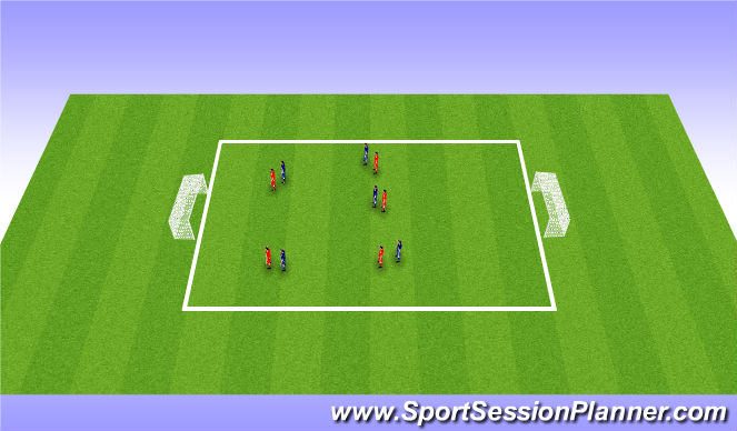 Football/Soccer Session Plan Drill (Colour): 5v5