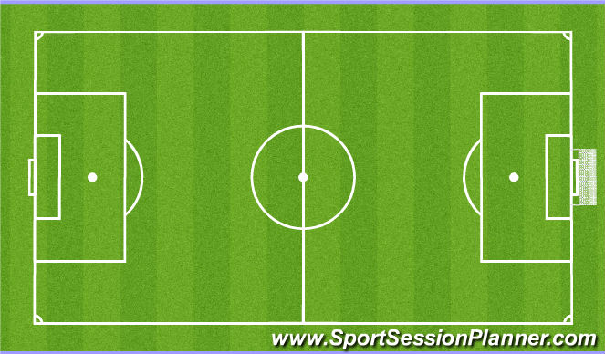 Football/Soccer Session Plan Drill (Colour): 9v9