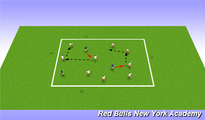 Football/Soccer Session Plan Drill (Colour): warm-up