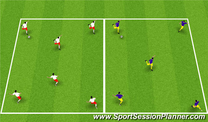 Football/Soccer Session Plan Drill (Colour): WARM UP