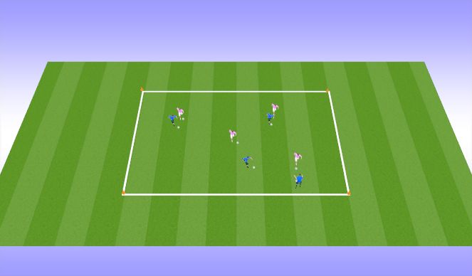 Football/Soccer Session Plan Drill (Colour): Touches warmup