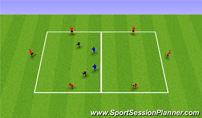 Football/Soccer Session Plan Drill (Colour): Rondo tàctico