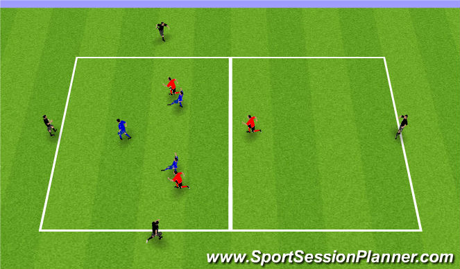 Football/Soccer Session Plan Drill (Colour): Juego de posición