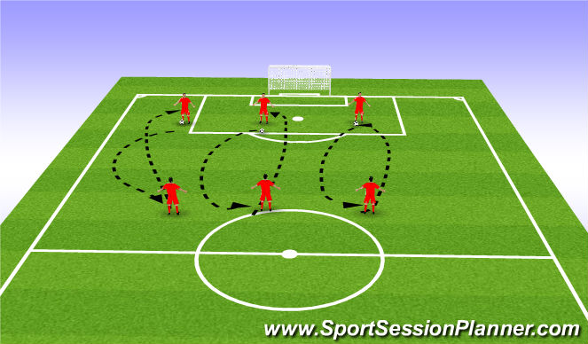 Football/Soccer Session Plan Drill (Colour): Warm-up