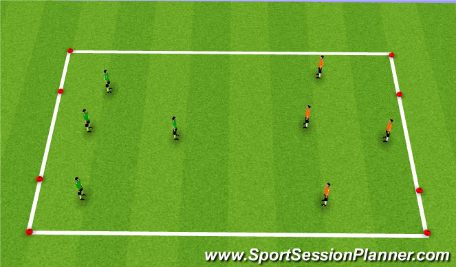 Football/Soccer Session Plan Drill (Colour): Possession