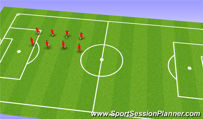 Football/Soccer Session Plan Drill (Colour): Dribble