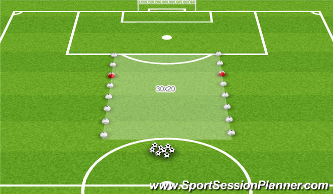 Football/Soccer Session Plan Drill (Colour): Layout