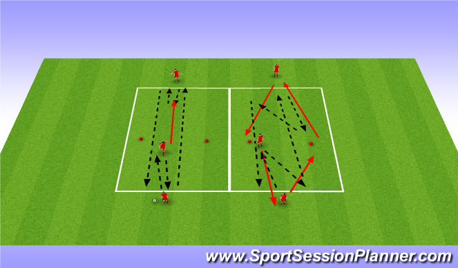 Football/Soccer Session Plan Drill (Colour): Warm UP