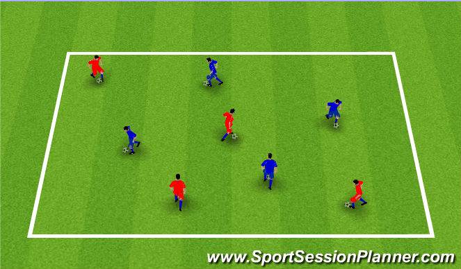 Football/Soccer Session Plan Drill (Colour): Walk the dog