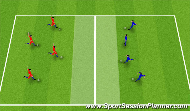 Football/Soccer Session Plan Drill (Colour): Tidy the room