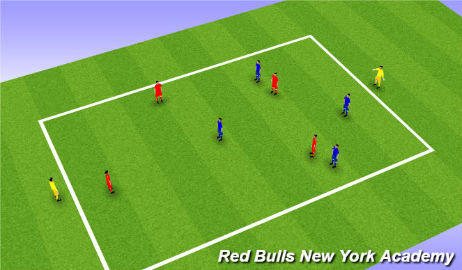 Football/Soccer Session Plan Drill (Colour): Target player passing