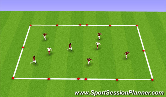 Football/Soccer Session Plan Drill (Colour): Warm-up/Activator