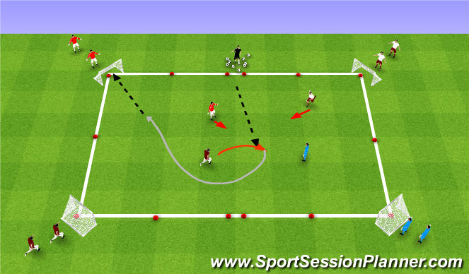 Football/Soccer Session Plan Drill (Colour): World Cup
