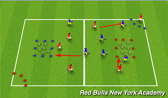 Football/Soccer Session Plan Drill (Colour): Battle for Cybertron