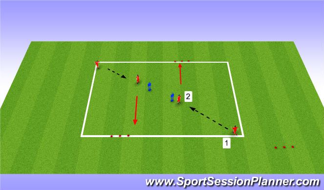 Football/Soccer Session Plan Drill (Colour): Skill Pratice 1