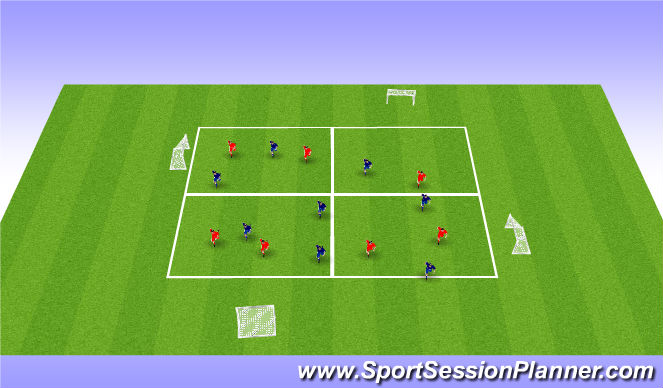 Football/Soccer Session Plan Drill (Colour): Game related