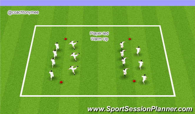 Football/Soccer Session Plan Drill (Colour): Warm Up