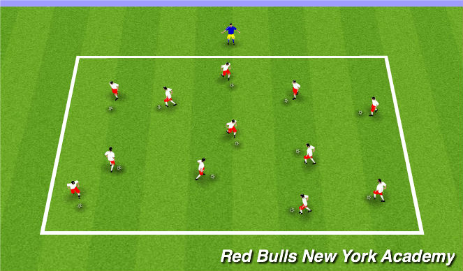 Football/Soccer Session Plan Drill (Colour): Warm up