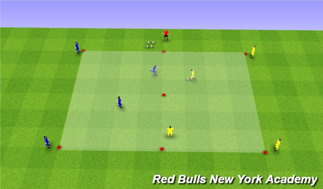 Football/Soccer Session Plan Drill (Colour): 2v2 Transition