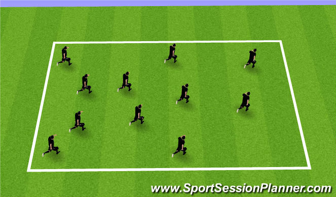 Football/Soccer Session Plan Drill (Colour): Warm Up - Ball Familarity
