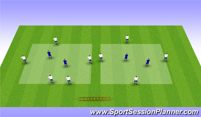 Football/Soccer Session Plan Drill (Colour): Warm Up