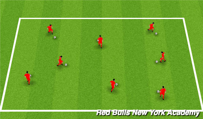 Football/Soccer Session Plan Drill (Colour): Warm Up
