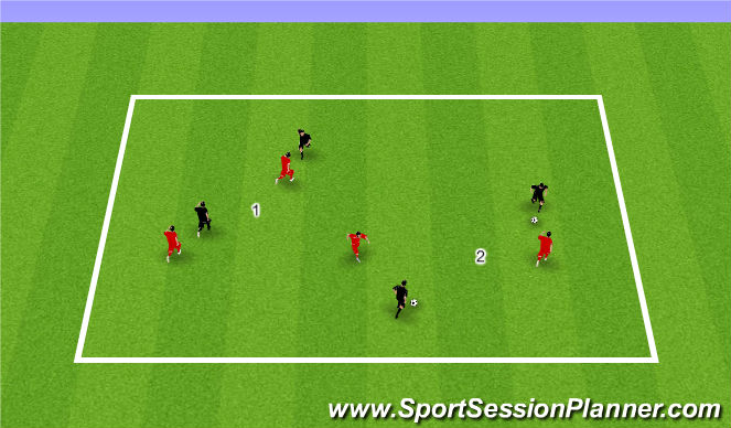 Football/Soccer Session Plan Drill (Colour): Tails (w/ & w/out ball)