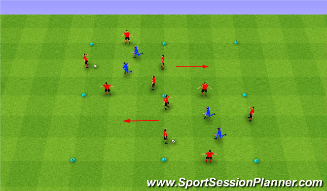 Football/Soccer Session Plan Drill (Colour): Rondo - Progression