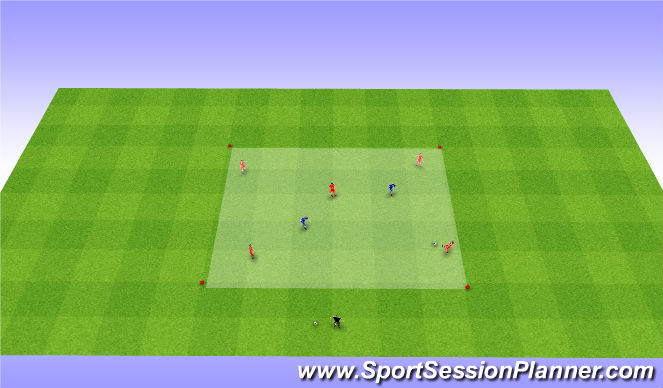 Football/Soccer Session Plan Drill (Colour): Warm up-Rondo