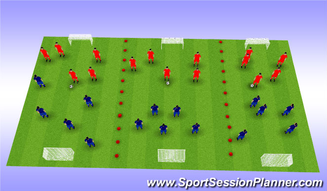 Football/Soccer Session Plan Drill (Colour): 5 v 5 Games