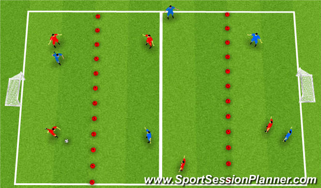 Football/Soccer Session Plan Drill (Colour): Small sided game 1