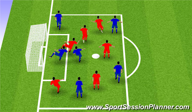 Football/Soccer Session Plan Drill (Colour): Warm Up