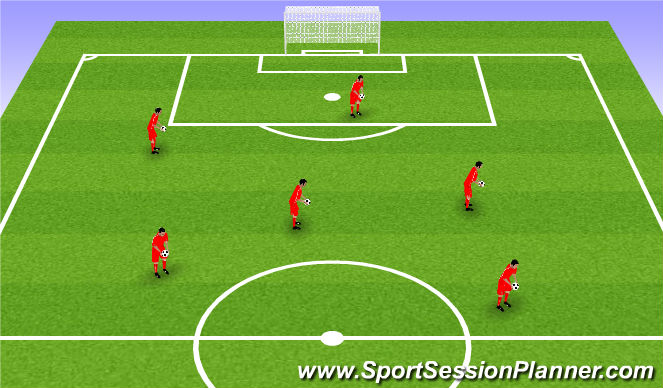Fútbol Ejercicio del Plan de Sesiones (Color): Réchauffement