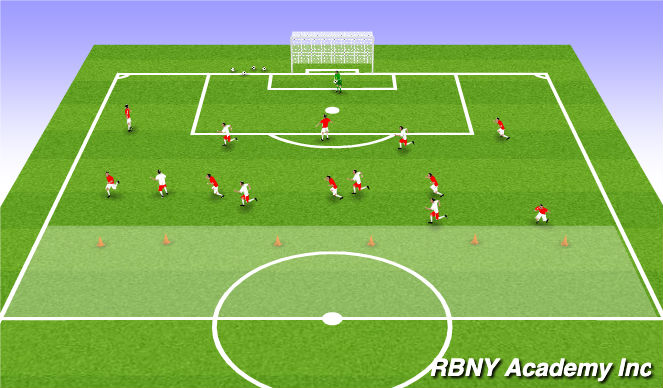 Football/Soccer Session Plan Drill (Colour): Conditioned