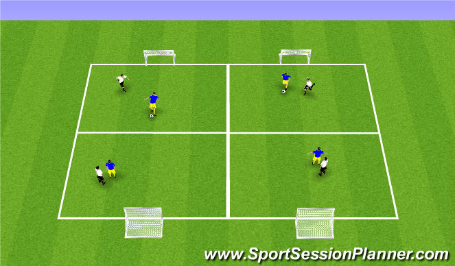 Football/Soccer Session Plan Drill (Colour): Conditioned game