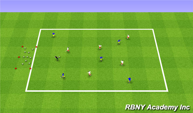 Football/Soccer Session Plan Drill (Colour): Aliens Astronauts warm/up