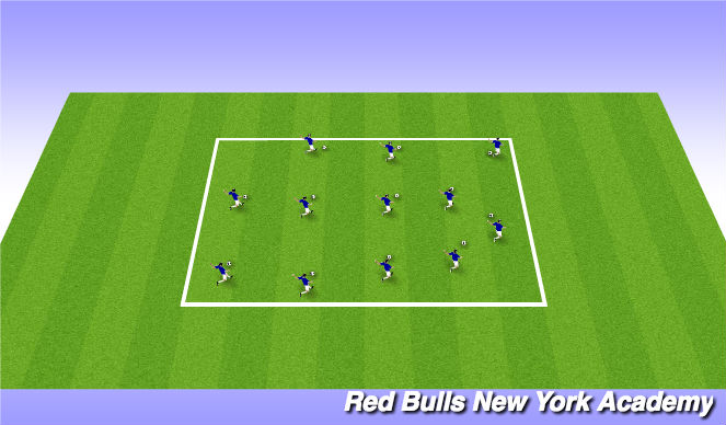 Football/Soccer Session Plan Drill (Colour): WARM UP