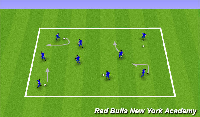 Football/Soccer Session Plan Drill (Colour): Warm-up