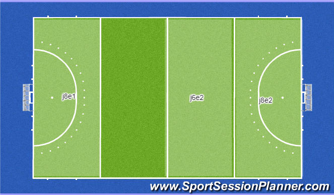 Hockey Session Plan Drill (Colour): Veldverdeling