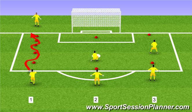 Football/Soccer Session Plan Drill (Colour): Warm Up