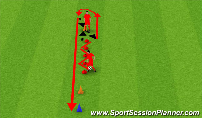 Football/Soccer Session Plan Drill (Colour): drill one