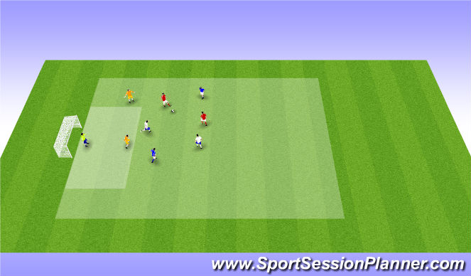 Football/Soccer Session Plan Drill (Colour): Wembley doubles - Arrival activity