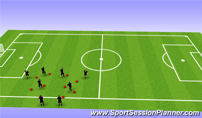 Football/Soccer Session Plan Drill (Colour): Warm ups