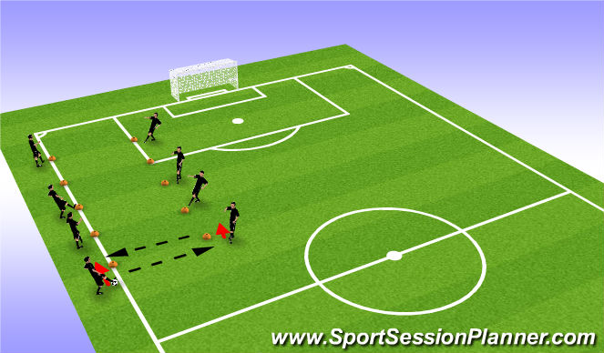 Football/Soccer Session Plan Drill (Colour): Ball Control