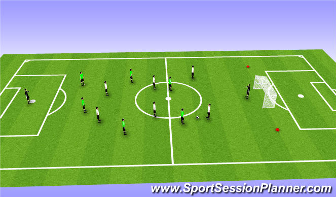 Football/Soccer Session Plan Drill (Colour): Play 1 - Let them Play (15 mins)