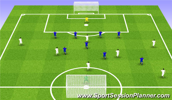 Football/Soccer Session Plan Drill (Colour): 8vs9
